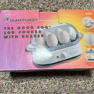 Toastmaster The Good Egg Electric Egg Cooker with Buzzer Model 6507 Boxed